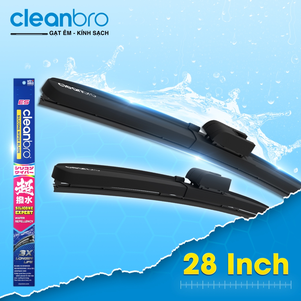 Thanh gạt nước dùng cho xe ô tô CleanBro MS2 kích thước 28inch