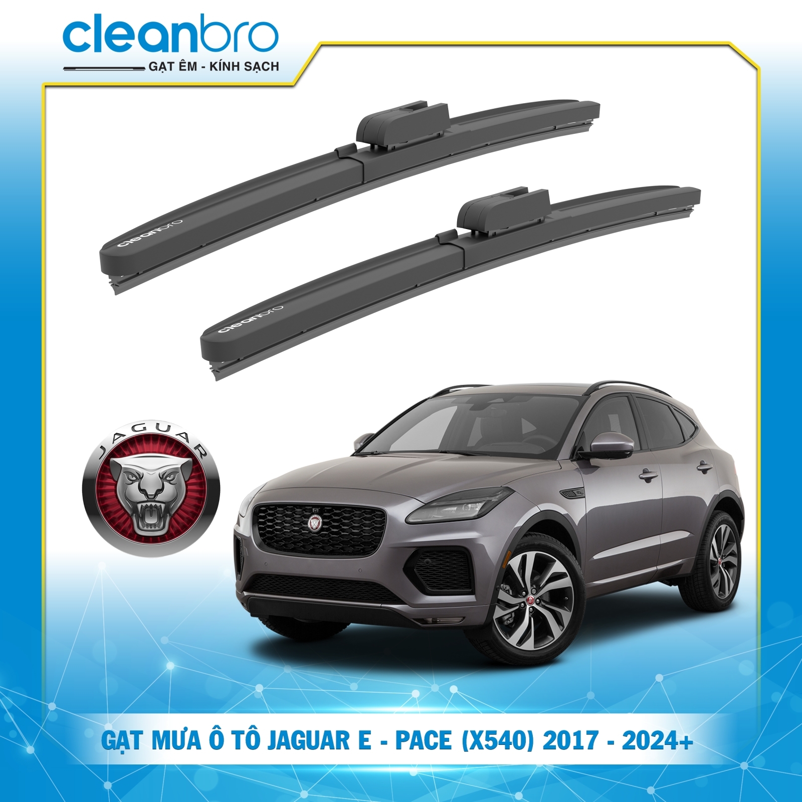 Gạt mưa ô tô hiệu ứng lá sen Jaguar E- PACE ( X540) [2017 - 2024+]