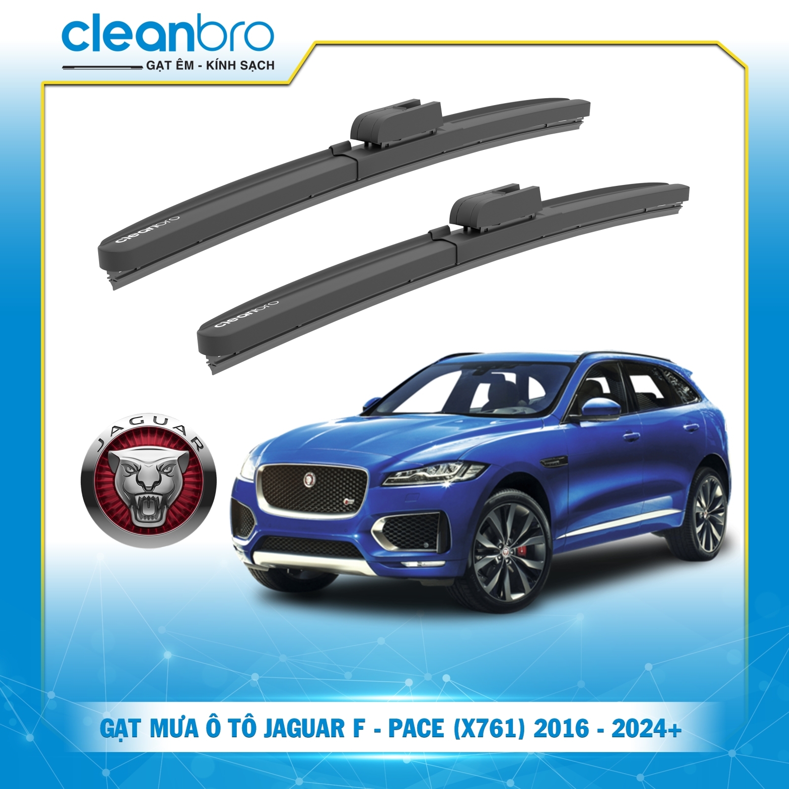 Gạt mưa ô tô hiệu ứng lá sen Jaguar F- PACE ( X761) [2016 - 2024+]