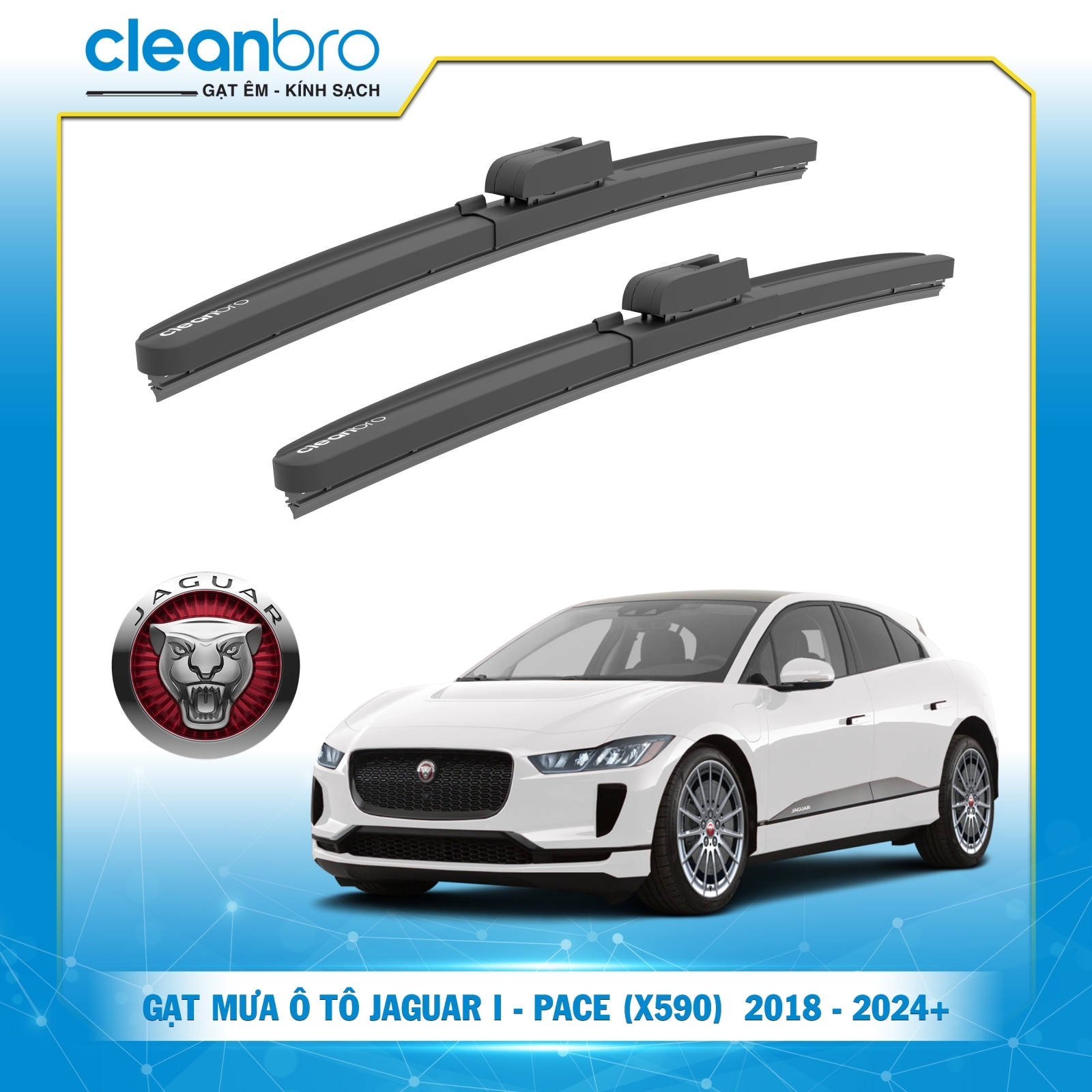 Gạt mưa ô tô hiệu ứng lá sen Jaguar I-PACE ( X590) [2018 - 2024+]