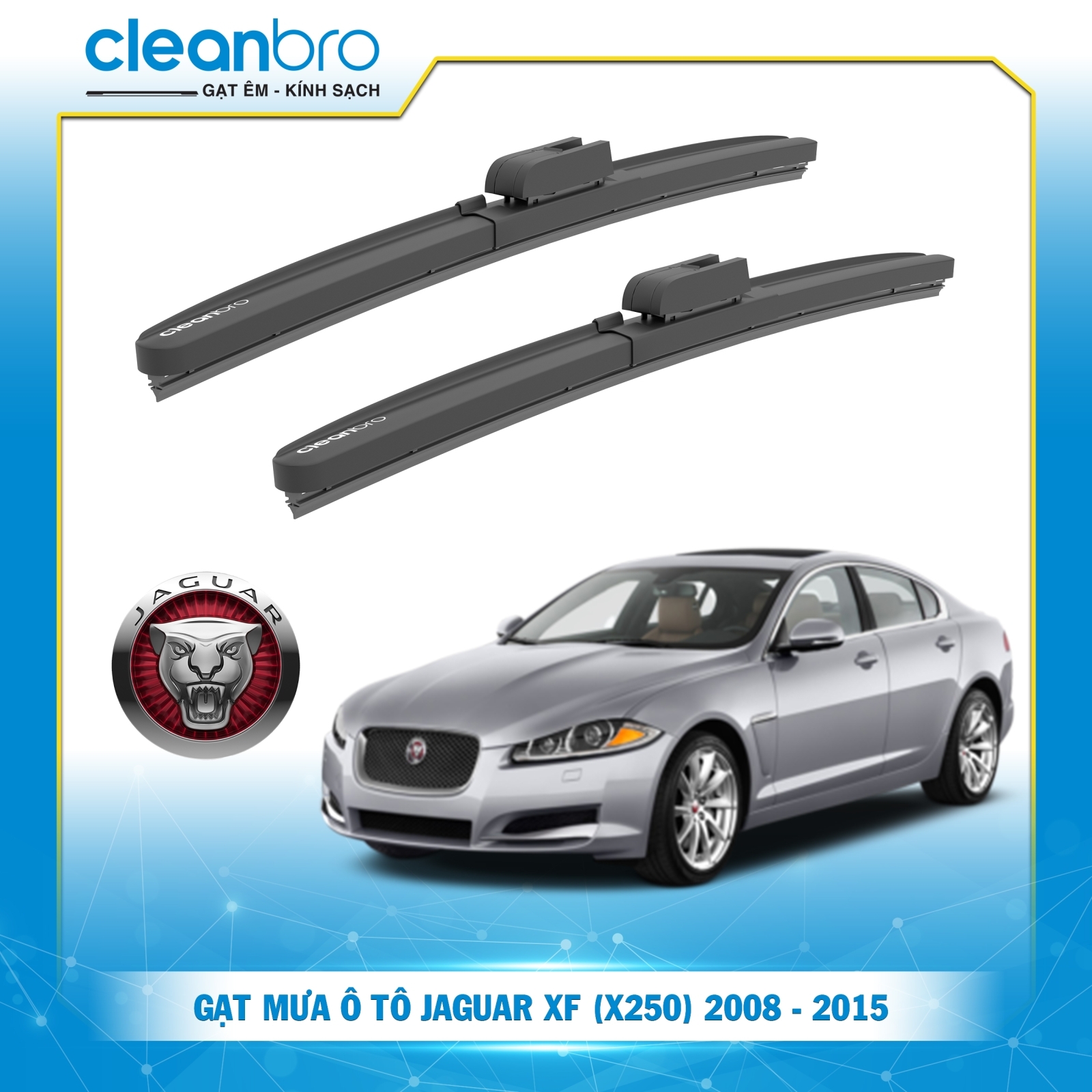 Gạt mưa ô tô hiệu ứng lá sen Jaguar XF (X250) [2008 - 2015]