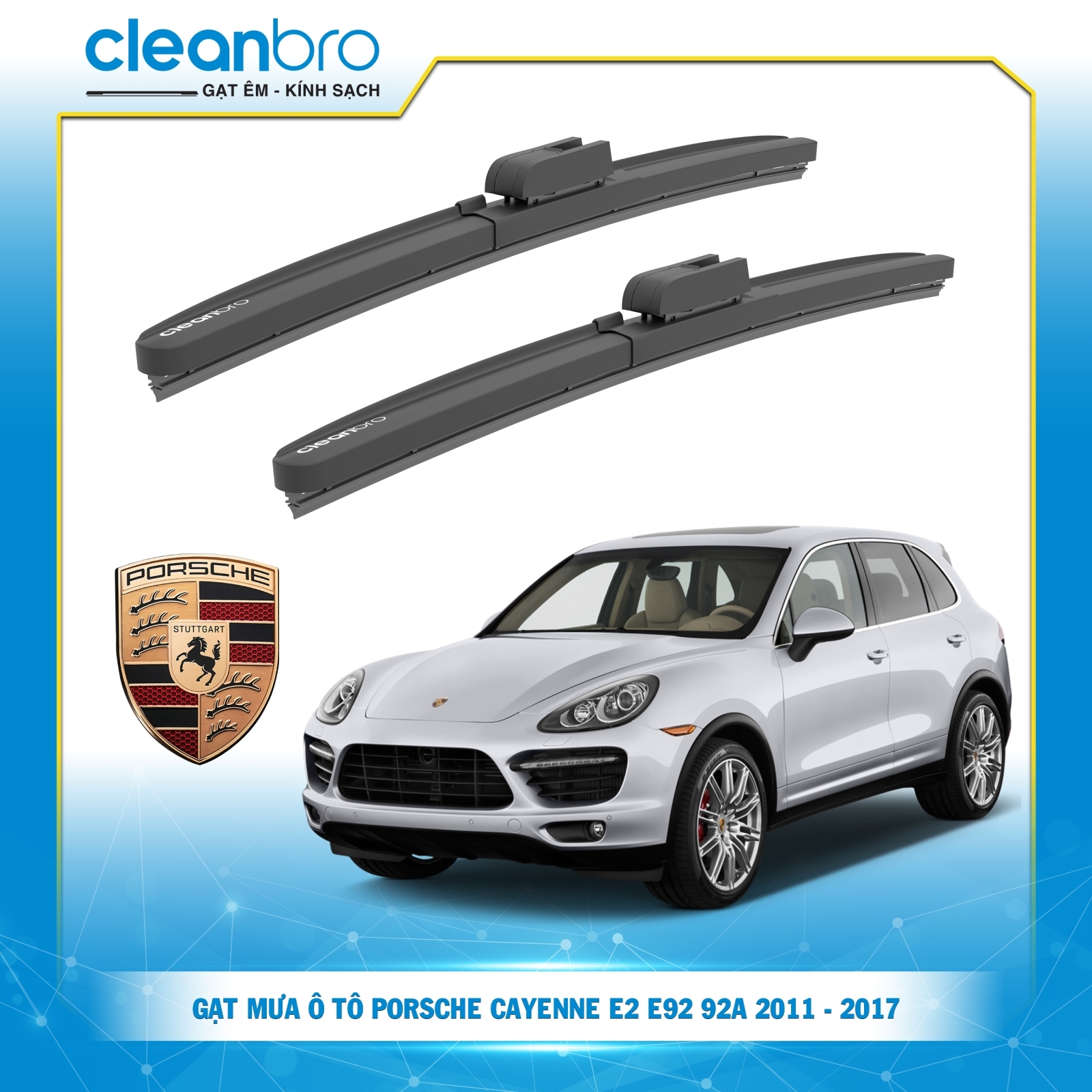 Gạt mưa ô tô hiệu ứng lá sen Porsche Cayenne E2 E92 92A [2011 - 2017]