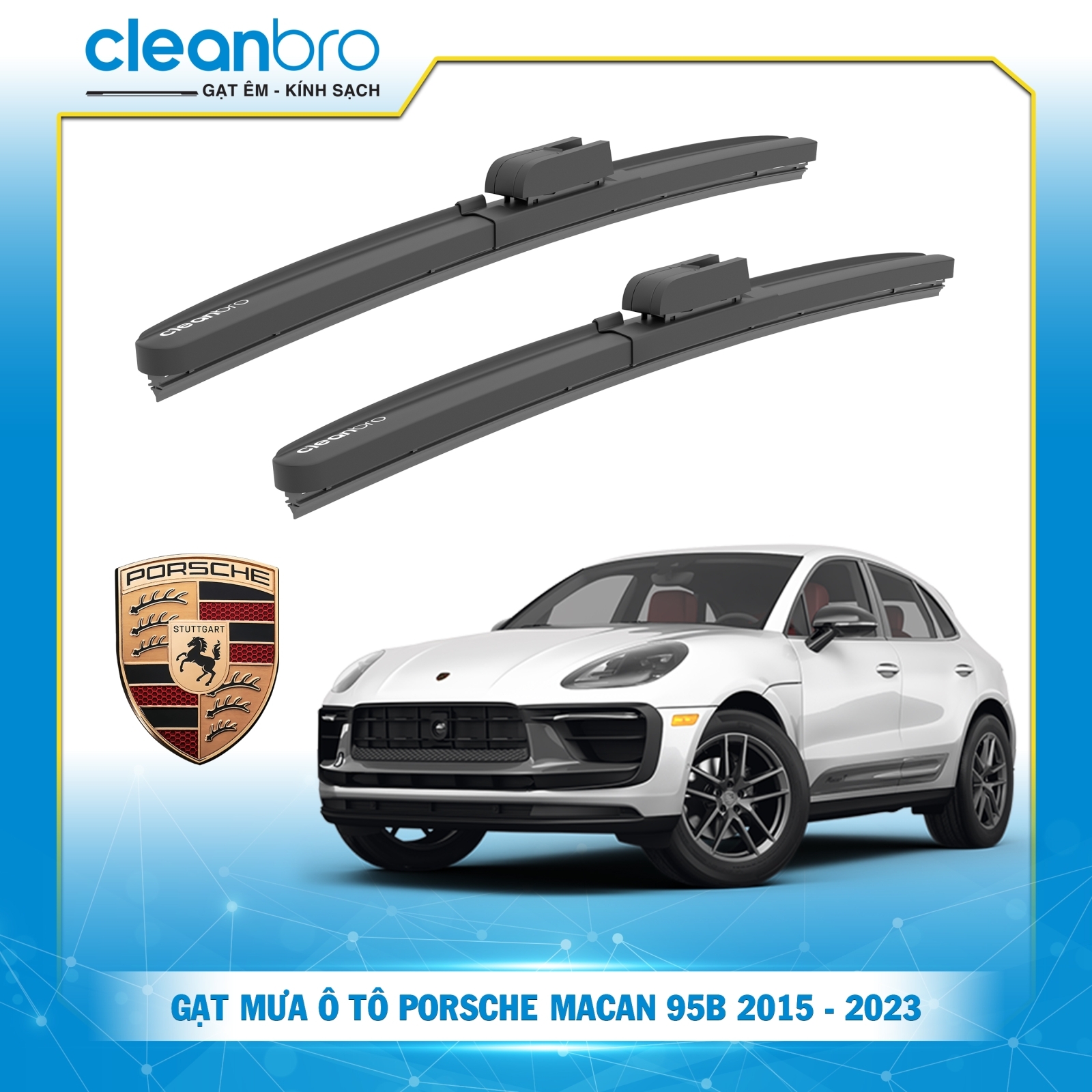 Gạt mưa ô tô hiệu ứng lá sen Porsche Macan 95B [2015 - 2023]