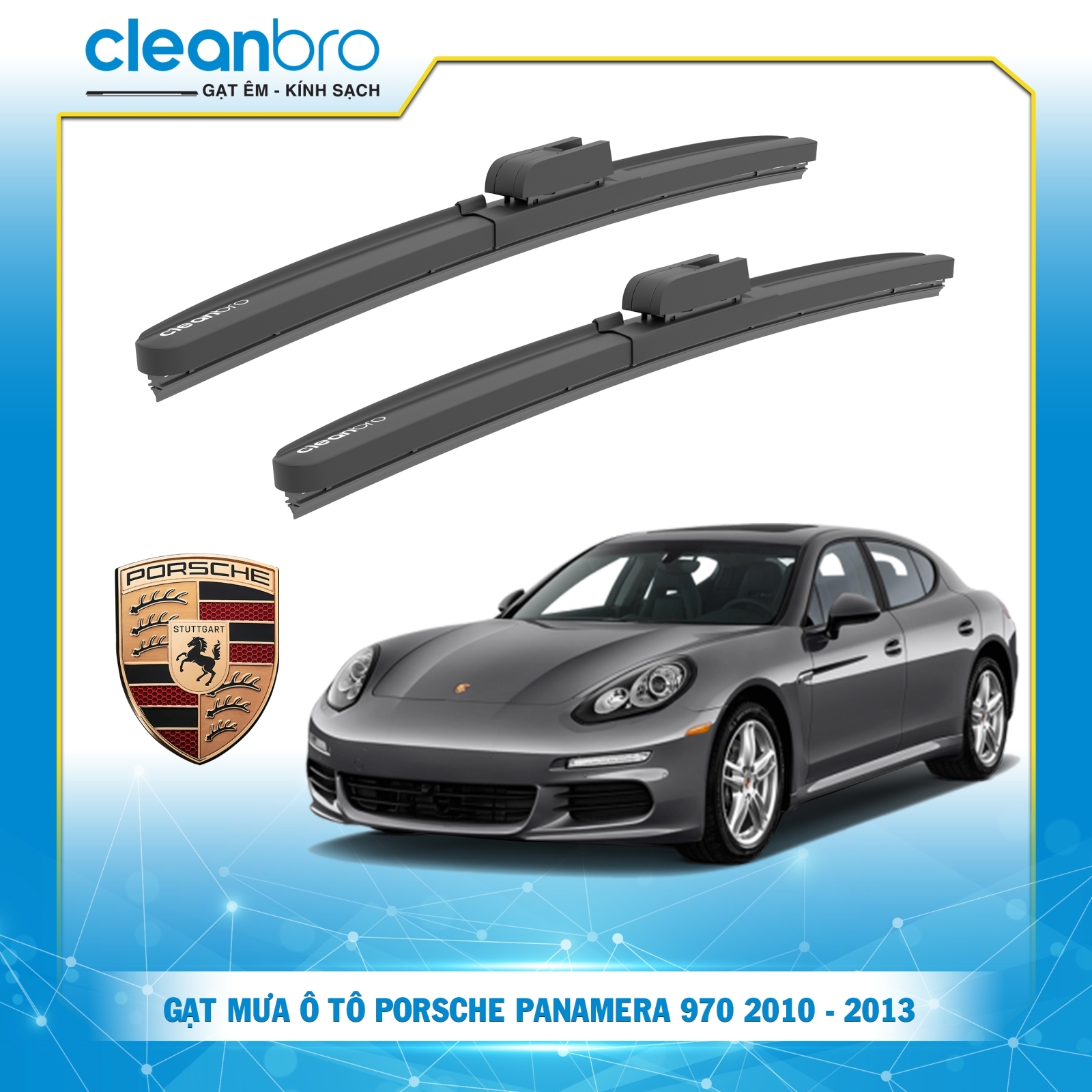 Gạt mưa ô tô hiệu ứng lá sen Porsche Panamera 970 [2010 - 2013]