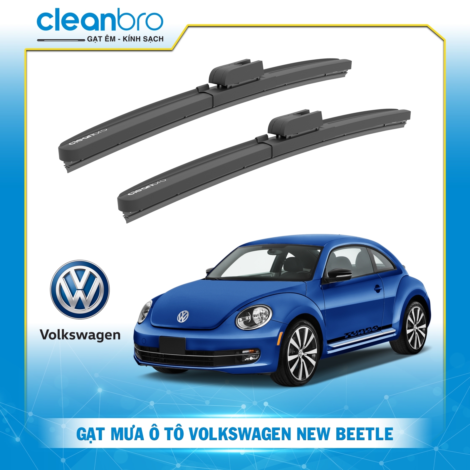 Gạt mưa ô tô hiệu ứng lá sen Volkswagen New Beetle