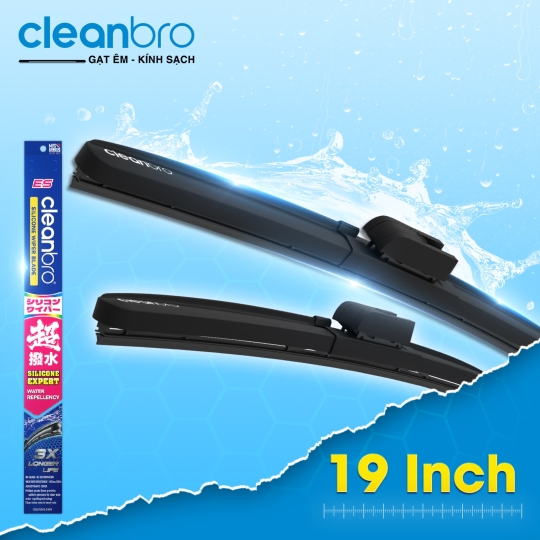 Thanh gạt nước dùng cho xe ô tô CleanBro MS2 kích thước 19inch