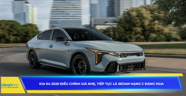 Kia K4 2026 điều chỉnh giá nhẹ, tiếp tục là sedan hạng C đáng mua