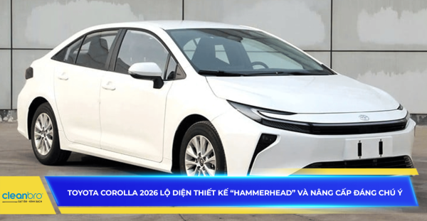Toyota Corolla 2026 lộ diện thiết kế “hammerhead” và nâng cấp đáng chú ý
