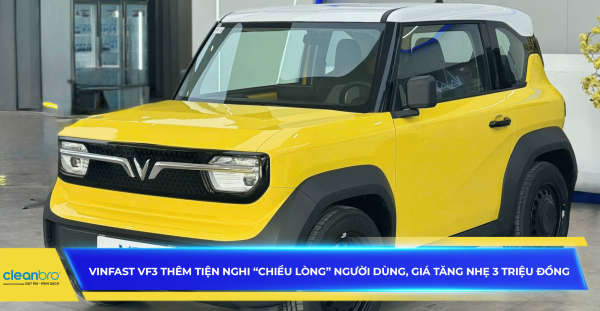 Vinfast VF3 thêm tiện nghi “chiều lòng” người dùng, giá tăng nhẹ 3 triệu đồng