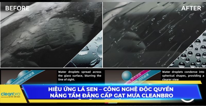 HIỆU ỨNG LÁ SEN – CÔNG NGHỆ ĐỘC QUYỀN NÂNG TẦM ĐẲNG CẤP GẠT MƯA CLEANBRO
