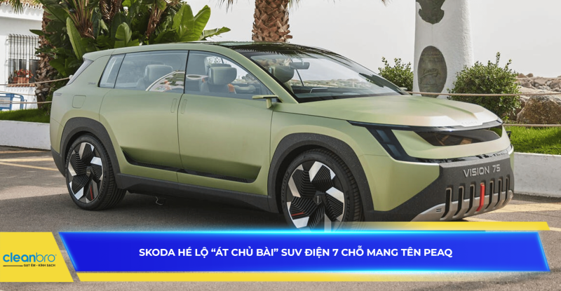 Skoda hé lộ “át chủ bài” SUV điện 7 chỗ mang tên Peaq
